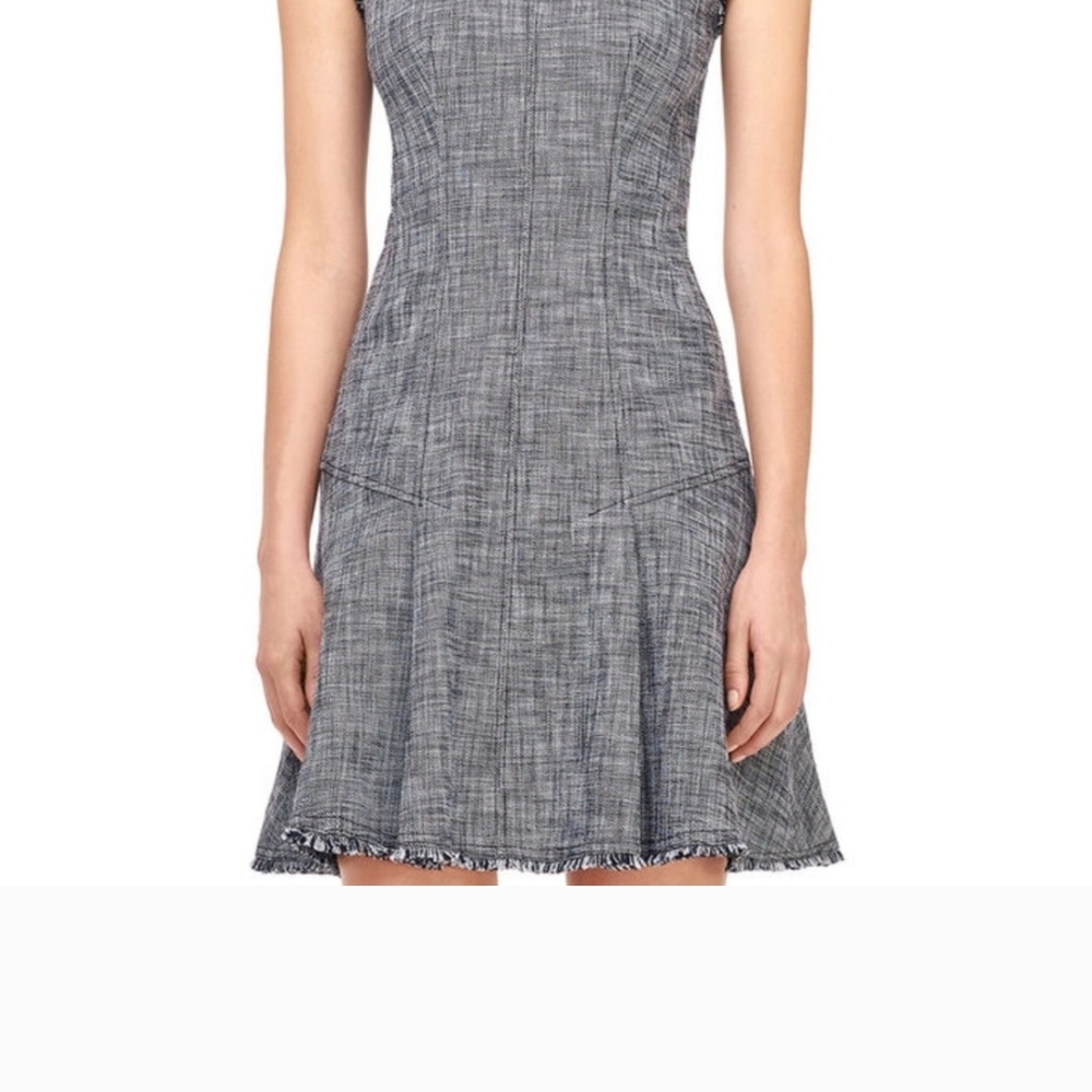 Rebecca Taylor Gray Ruffled Mini Dress